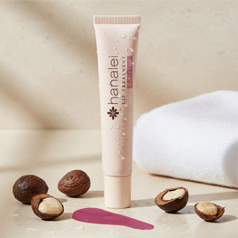 Hanalei Lip Treatment for Dry, Chapped Lips â€“ Intensive Overnight Moisturizer with Kukui Oil, Shea Butter & Grapeseed Oil â€“ Hydrating Balm for Healing Cracks â€“ Mauve Pink Tint, 15g â€“ Cruelty-Free - Image 2
